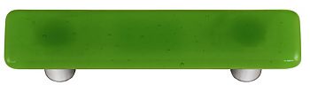 Hot Knobs Solids 3" (76mm) Center-to-Center Glass Cabinet Pull (Light Green)