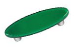 Hot Knobs Solids 3" (76mm) Center-to-Center Oval Glass Cabinet Pull (Emerald Green)