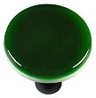 Hot Knobs Solids 1-1/2" (38mm) Round Glass Cabinet Knob (Kelly Green)