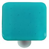 Hot Knobs Solids 1-1/2" (38mm) Glass Cabinet Knob (Turquoise Blue)