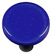 Hot Knobs Solids 1-1/2" (38mm) Round Glass Cabinet Knob (Deep Cobalt Blue)