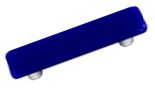 Hot Knobs Solids 3" (76mm) Center-to-Center Glass Cabinet Pull (Deep Royal Blue)