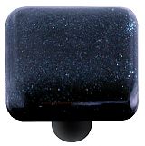 Hot Knobs Solids 1-1/2" (38mm) Glass Cabinet Knob (Dark Metallic Blue)