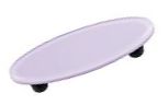 Hot Knobs Solids 3" (76mm) Center-to-Center Oval Glass Cabinet Pull (Neo-Lavender)
