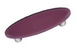 Hot Knobs Solids 3" (76mm) Center-to-Center Oval Glass Cabinet Pull (Light Plum)