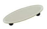 Hot Knobs Solids 3" (76mm) Center-to-Center Oval Glass Cabinet Pull (Driftwood Gray)