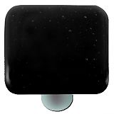 Hot Knobs Solids 1-1/2" (38mm) Glass Cabinet Knob (Black)
