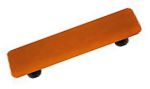 Hot Knobs Solids 3" (76mm) Center-to-Center Glass Cabinet Pull (Burnt Orange)