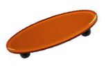 Hot Knobs Solids 3" (76mm) Center-to-Center Oval Glass Cabinet Pull (Burnt Orange)