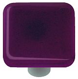 Hot Knobs Solids 1-1/2" (38mm) Glass Cabinet Knob (Violet Striker)