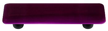 Hot Knobs Solids 3" (76mm) Center-to-Center Glass Cabinet Pull (Violet Striker)