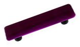 Hot Knobs Solids 3" (76mm) Center-to-Center Glass Cabinet Pull (Violet Striker)