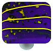 Hot Knobs Mardi Gras 1-1/2" (38mm) Glass Cabinet Knob (Yellow MG Cobalt Blue)