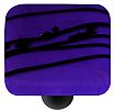 Hot Knobs Mardi Gras 1-1/2" (38mm) Glass Cabinet Knob (Black MG Cobalt Blue)