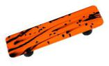 Hot Knobs Mardi Gras 3" (76mm) Center-to-Center Glass Cabinet Pull (Black MG Orange)