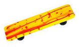 Hot Knobs Mardi Gras 3" (76mm) Center-to-Center Glass Cabinet Pull (Red MG Sunflower Yellow)