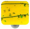 Hot Knobs Mardi Gras 1-1/2" (38mm) Glass Cabinet Knob (Green MG Sunflower Yellow)