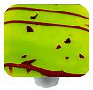 Hot Knobs Mardi Gras 1-1/2" (38mm) Glass Cabinet Knob (Red MG Spring Green)