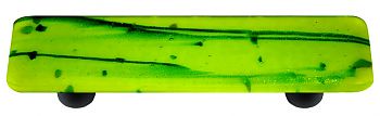 Hot Knobs Mardi Gras 3" (76mm) Center-to-Center Glass Cabinet Pull (Green MG Spring Green)