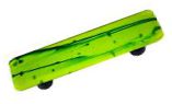 Hot Knobs Mardi Gras 3" (76mm) Center-to-Center Glass Cabinet Pull (Green MG Spring Green)