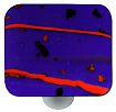 Hot Knobs Mardi Gras 1-1/2" (38mm) Glass Cabinet Knob (Red MG Cobalt Blue)