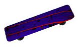 Hot Knobs Mardi Gras 3" (76mm) Center-to-Center Glass Cabinet Pull (Red MG Cobalt Blue)