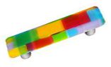 Hot Knobs Mosiac Spring 3" (76mm) Center-to-Center Glass Cabinet Pull (Multi-Colored)