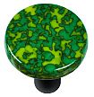 Hot Knobs Granite 1-1/2" (38mm) Round Glass Cabinet Knob (Sunflower Yellow/Jade Green)