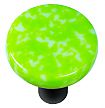 Hot Knobs Granite 1-1/2" (38mm) Round Glass Cabinet Knob (Spring Green/White)