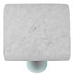 Hot Knobs Granite 1-1/2" (38mm) Square Glass Cabinet Knob (Clear/White)