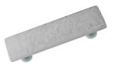 Hot Knobs Granite 3" (76mm) Center-to-Center Glass Cabinet Pull (Clear/White)