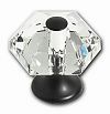 JVJ Hardware Pure Elegance 1-5/16" (33mm) 6 Sided Leaded Crystal Cabinet Knob (Oil Rubbed Bronze/Crystal)