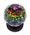 JVJ Hardware Pure Elegance 1-3/16" (30mm) Leaded Crystal Cabinet Knob (Oil Rubbed Bronze/Crystal)