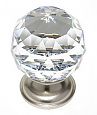 JVJ Hardware Pure Elegance 1-9/16" (40mm) Leaded Crystal Cabinet Knob (Satin Nickel/Crystal)