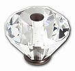 JVJ Hardware Pure Elegance 1-5/8" (41mm) Diamond Cut Crystal Cabinet Knob (Old World Bronze/Crystal)