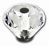 JVJ Hardware Pure Elegance 1-5/8" (41mm) Diamond Cut Crystal Cabinet Knob (Oil Rubbed Bronze/Crystal)