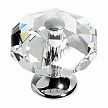 JVJ Hardware Pure Elegance 1-1/2" (38mm) Octagon Leaded Crystal Cabinet Knob (Polished Chrome/Crystal)