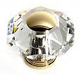 JVJ Hardware Pure Elegance 2-9/16" (65mm) Octagon Leaded Crystal Cabinet Knob (24kt Gold Plated/Crystal)