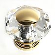 JVJ Hardware Pure Elegance 2-1/8" (54mm) Octagon Leaded Crystal Cabinet Knob (24kt Gold Plated/Crystal)