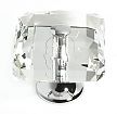 JVJ Hardware Pure Elegance 1-3/16" (30mm) Square Leaded Crystal Cabinet Knob (Polished Chrome/Crystal)