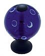 JVJ Hardware Murano 1-3/16" (30mm) Polka Dot Glass Cabinet Knob (Oil Rubbed Bronze/Blue)