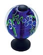JVJ Hardware Murano 1-3/16" (30mm) Flower Glass Cabinet Knob (Oil Rubbed Bronze/Blue)