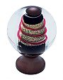 JVJ Hardware Murano 1-3/16" (30mm) Red Twist Glass Cabinet Knob (Old World Bronze/Gold)