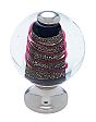 JVJ Hardware Murano 1-3/16" (30mm) Red Twist Glass Cabinet Knob (Polished Nickel/Gold)