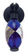 JVJ Hardware Murano 2-1/4" (57mm) Glass Pendant Pull (Oil Rubbed Bronze/Blue with Gold and Silver)