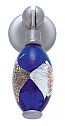 JVJ Hardware Murano 2-1/4" (57mm) Glass Pendant Pull (Satin Nickel/Blue with Gold and Silver)
