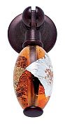 JVJ Hardware Murano 2-1/4" (57mm) Glass Pendant Pull (Old World Bronze/Orange with Gold and Silver)