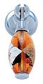 JVJ Hardware Murano 2-1/4" (57mm) Glass Pendant Pull (Polished Chrome/Orange with Gold and Silver)