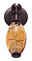 JVJ Hardware Murano 2-1/4" (57mm) Glass Pendant Pull (Old World Bronze/Gold)