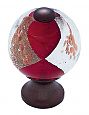 JVJ Hardware Murano 1-3/16" (30mm) Gold and Silver Flecked Glass Cabinet Knob (Old World Bronze/Red)